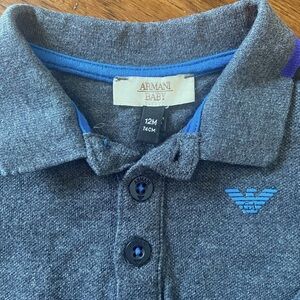 Armani baby long sleeve polo 12M
